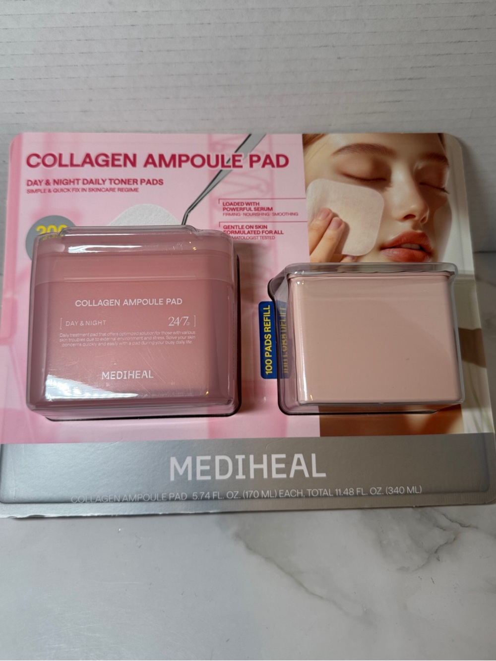 Mediheal Collagen Ampoule Pad - Daily Toner Pads. New ( 200 Pads)